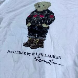 Polo Ralph Lauren Polo Bear Holiday Long Sleeve Tee Youth L 14–16
